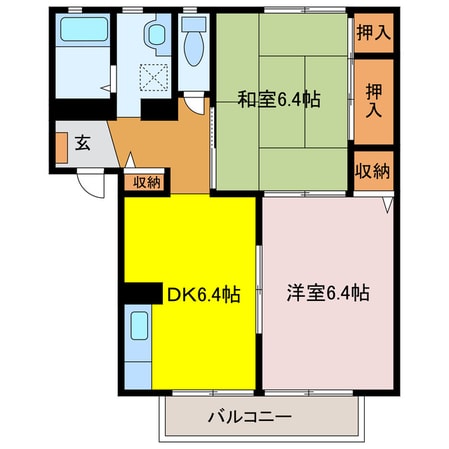 リヴェール鈴鹿A棟　の物件間取画像